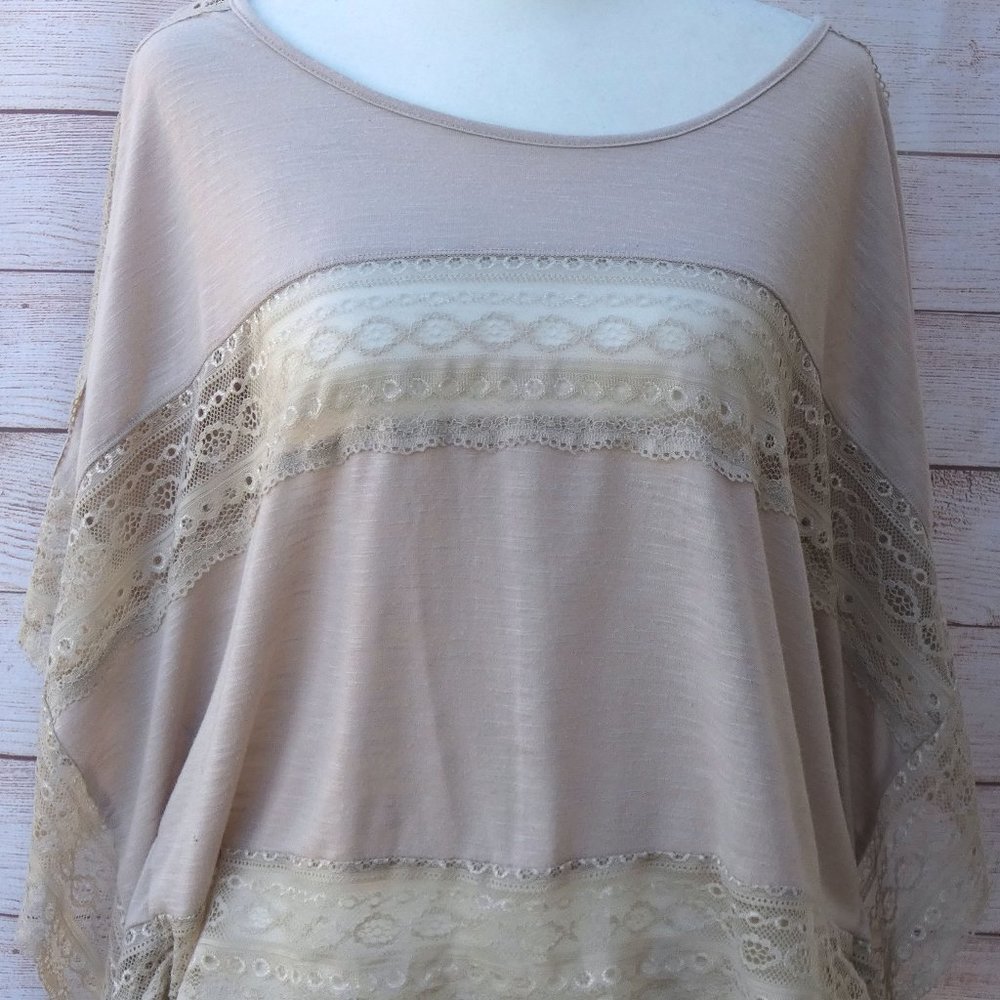 FREE PEOPLE Butterfly Sleeve Top / Blouse SP Small Petite